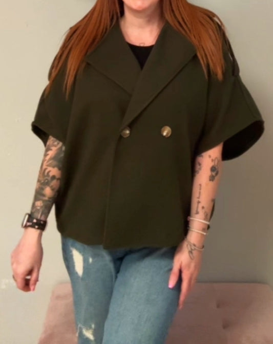 Capa oversize verde militar