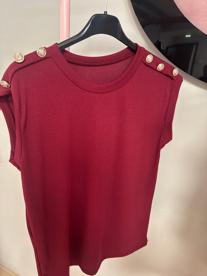 Camiseta detalles hombro 3 colores