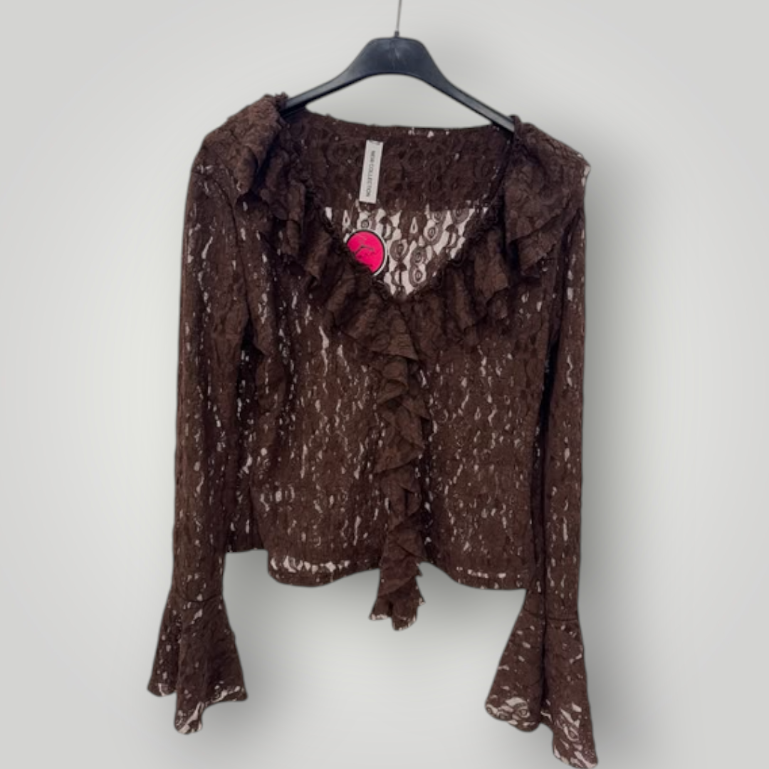 Blusa femenina elegante color chocolate