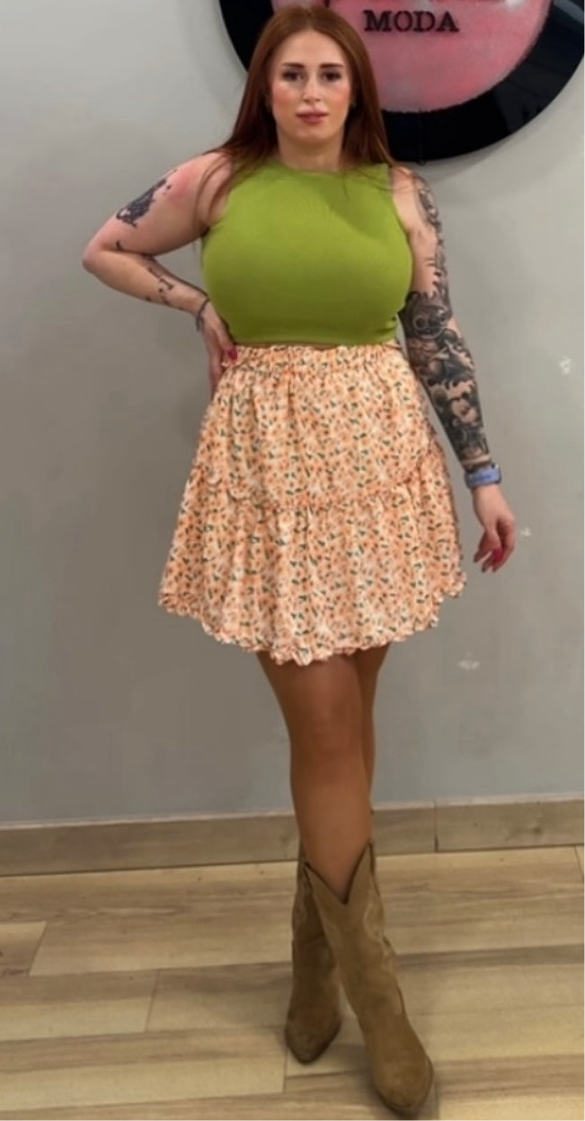 Falda pantalón flower