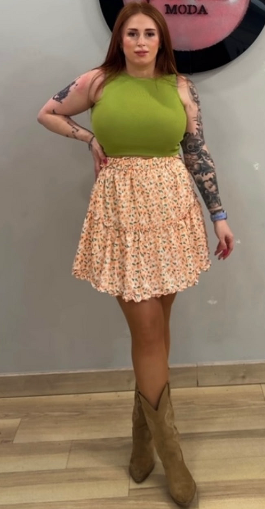 Falda pantalón flower