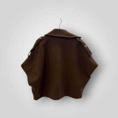 Capa oversize marrón chocolate