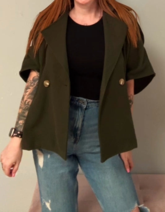 Capa oversize verde militar