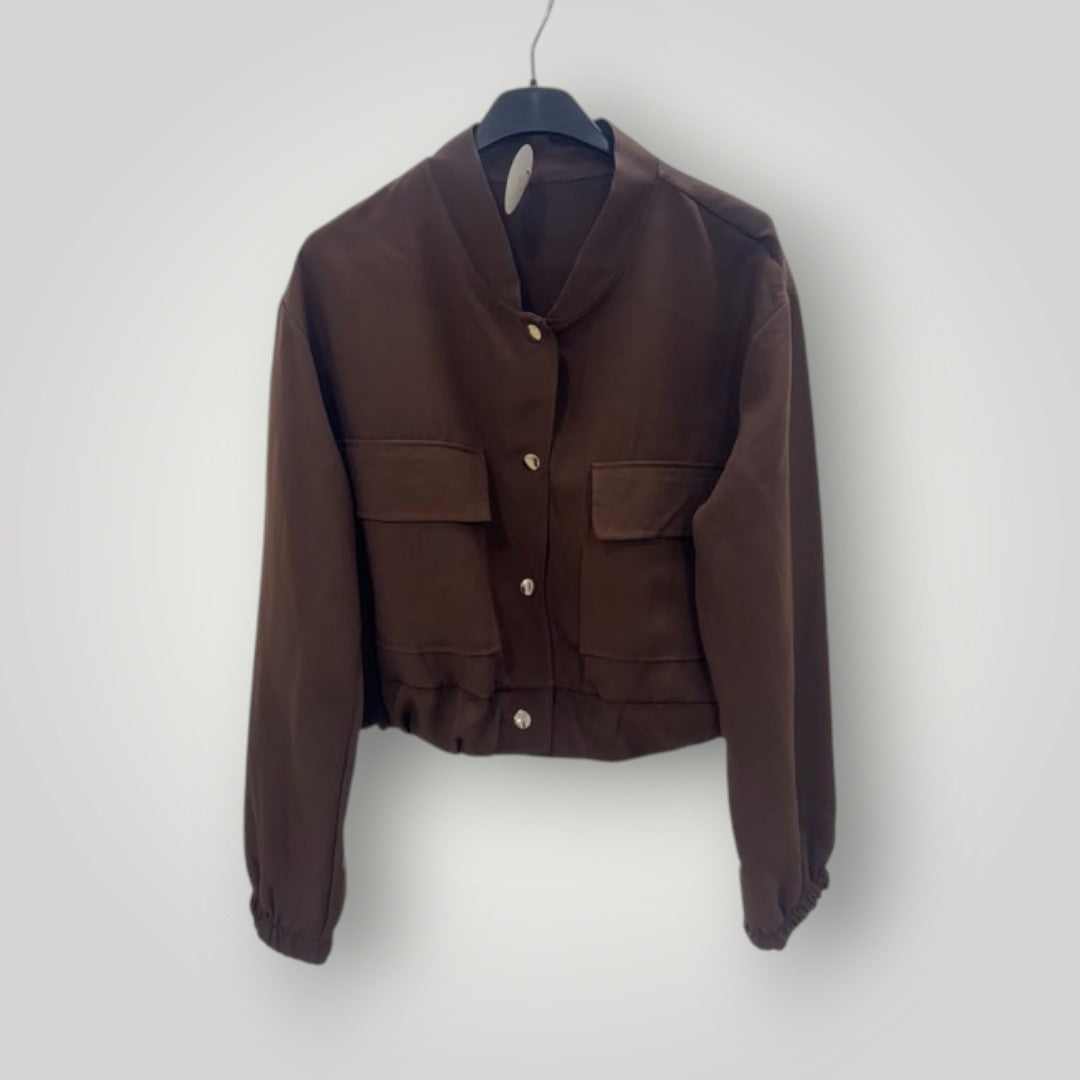 Chaqueta bomber utility marrón chocolate