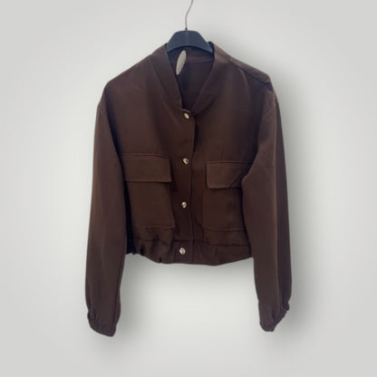 Chaqueta bomber utility marrón chocolate