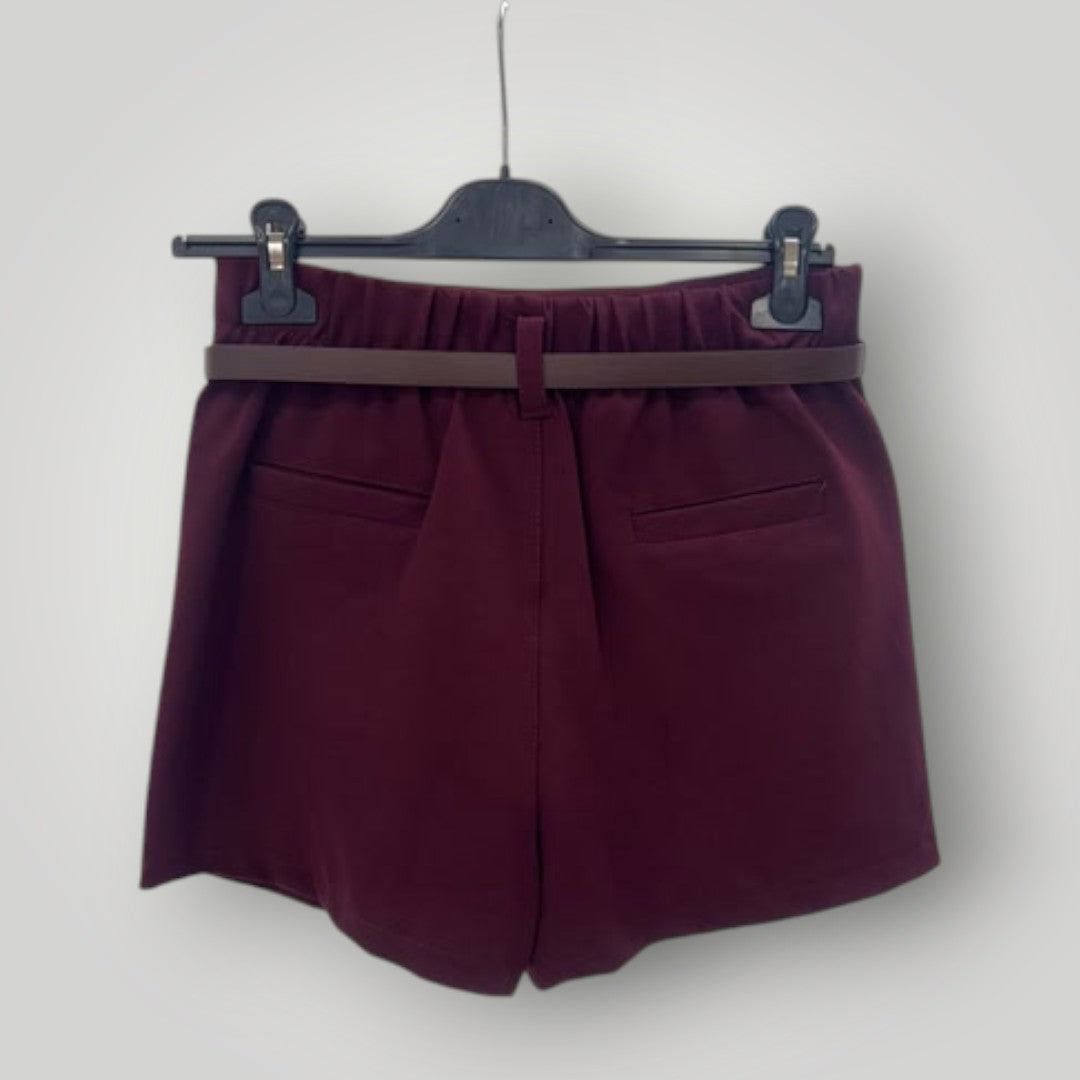 Falda pantalón burdeos