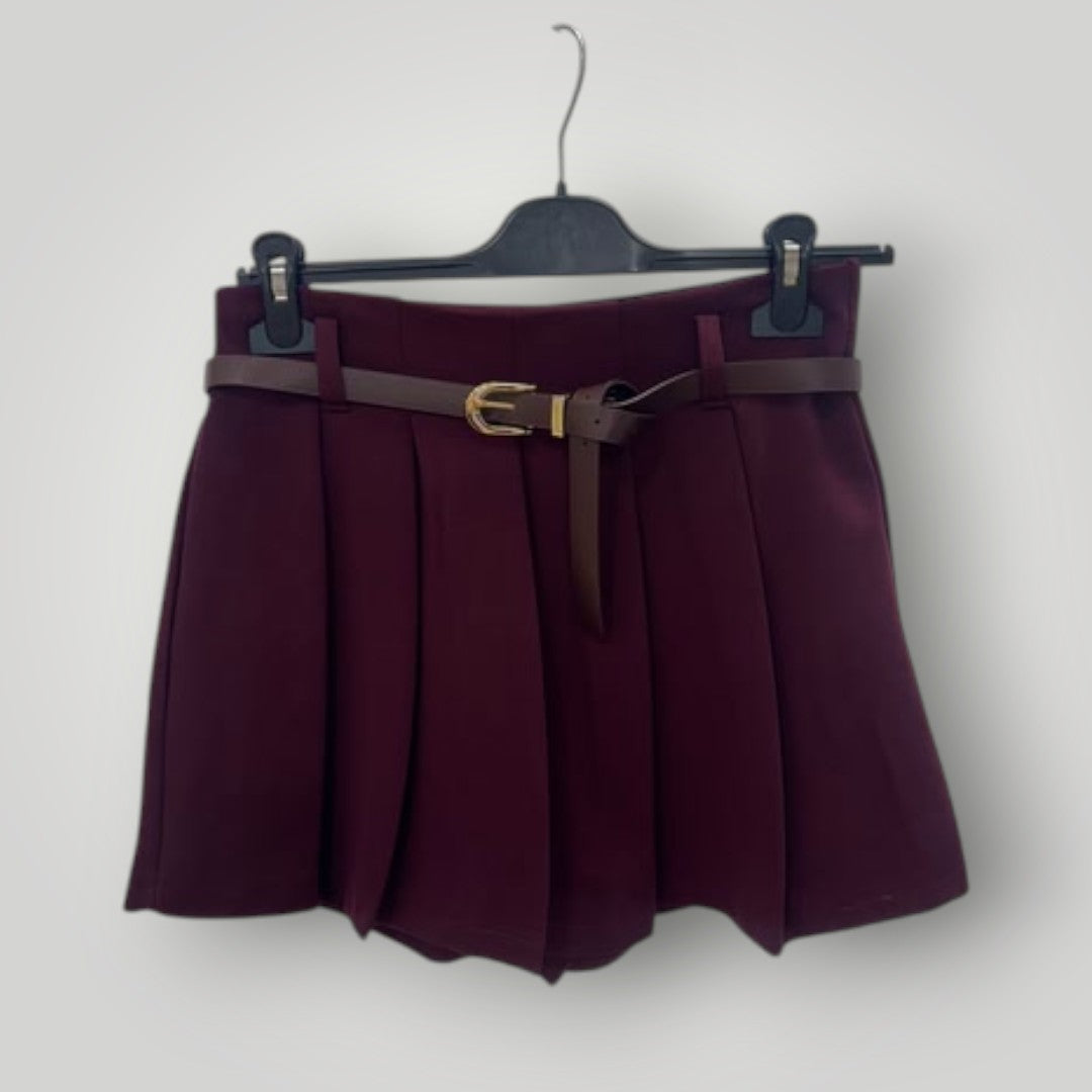 Falda pantalón burdeos