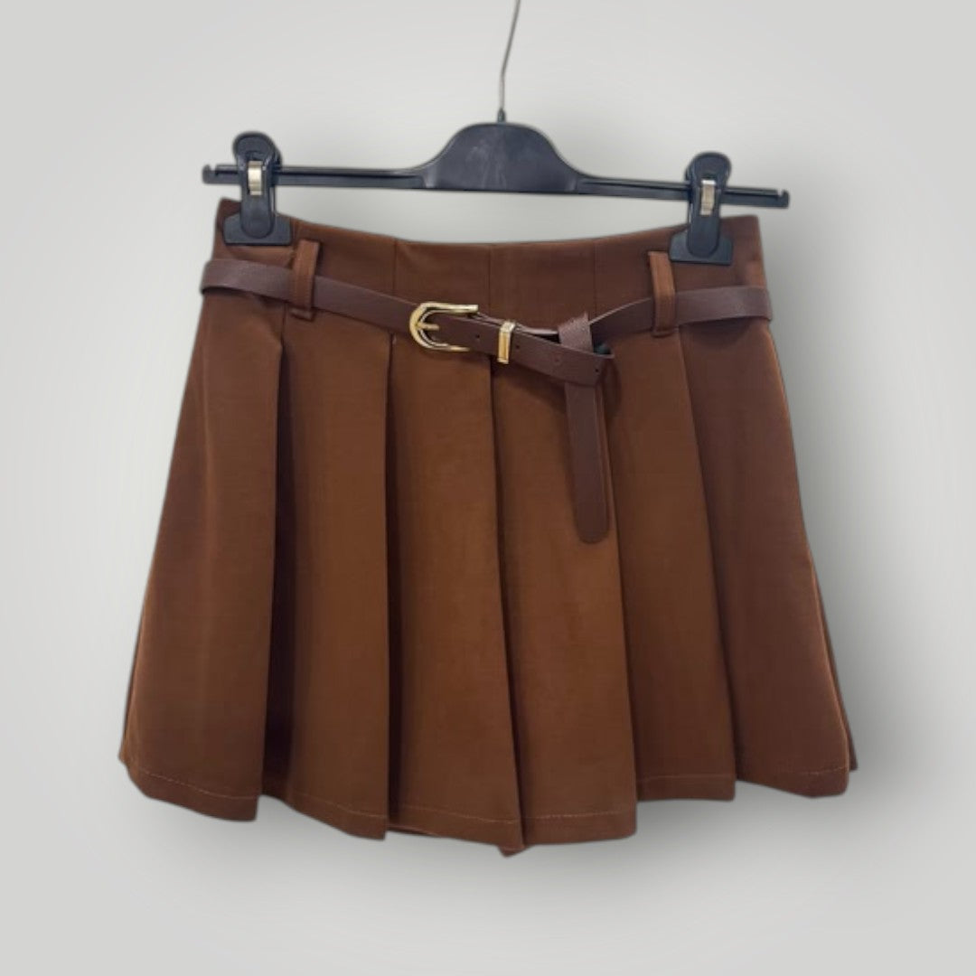 Falda pantalón marrón chocolate